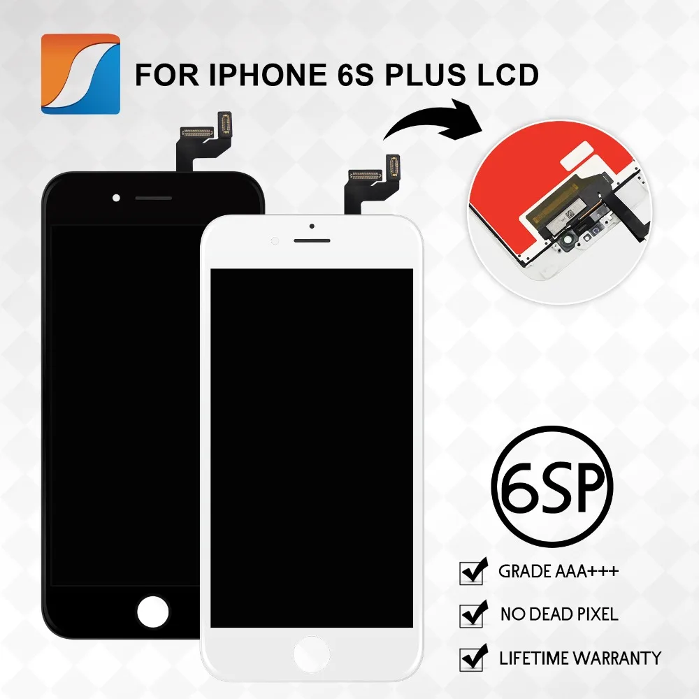 Класс AAA + 10 шт./лот для iPhone 6S Plus ЖК-дисплей с 3D силой сенсорный экран дигитайзер