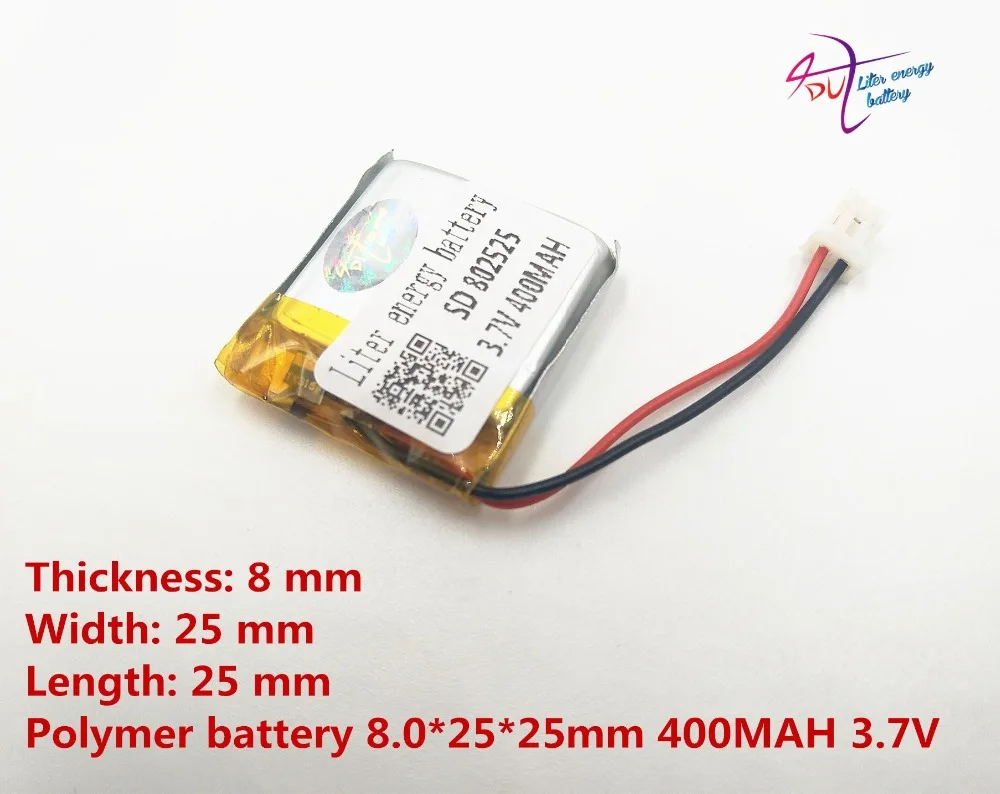 XH2.0 3 7 V 802525 MP3 MP4 MP5 аккумулятор полимерная литиевая батарея GPS 400MAH|Перезаряжаемые
