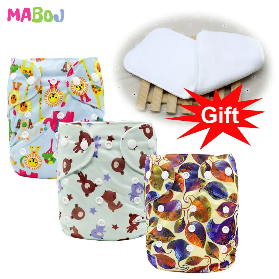 PD5-4-5-2 MABOJ Cloth Diapers Baby Pocket Cloth Diaper One Size Waterproof Nappy Reusable Cloth Nappies Set Washable Wholesale New - Цвет: PD5-4-5-2