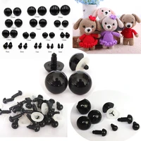 20pcs40pcs 5 18mm black plastic eyes safety eyes for teddy bear soft toy animal doll amigurumi diy accessories toy eyes