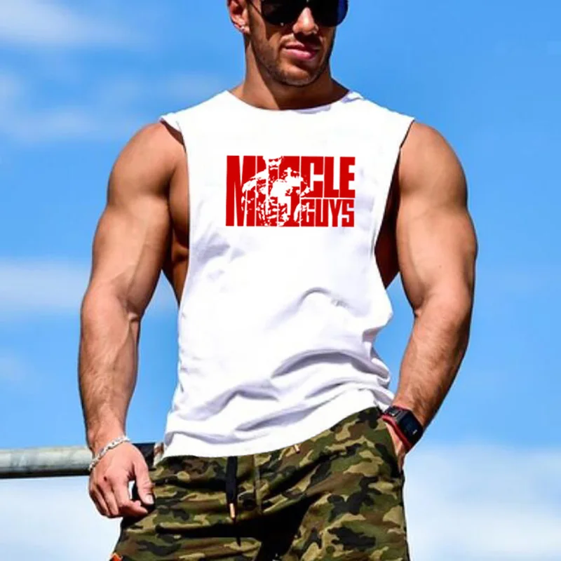 Мужские майки для бодибилдинга Muscleguys Майки спортивных искусств летние рубашки