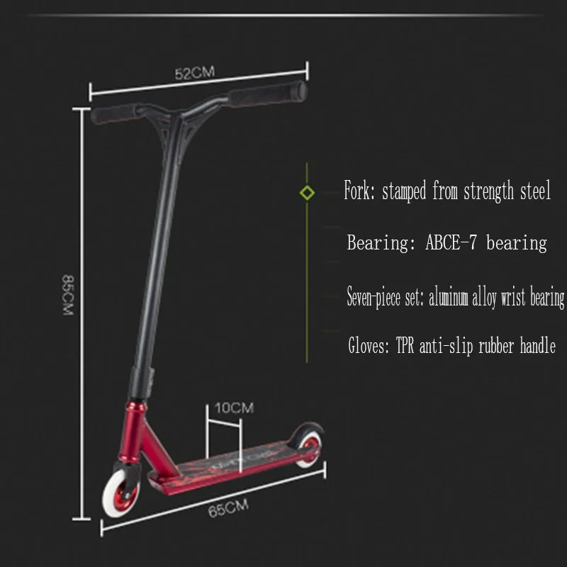 Pro Stunt Scooter Freestyle Street Surfing Kick Scooter Trick Skatepark BMX Handlebars Professional Extreme Sports Scooter