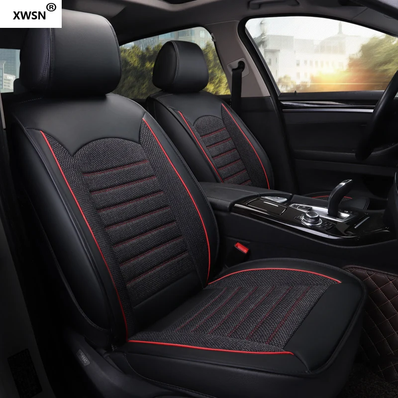 Льняные чехлы на сиденья автомобиля для peugeot 206 308 106 205 301 306 307 sw 406 407 508 3008 4008 5008