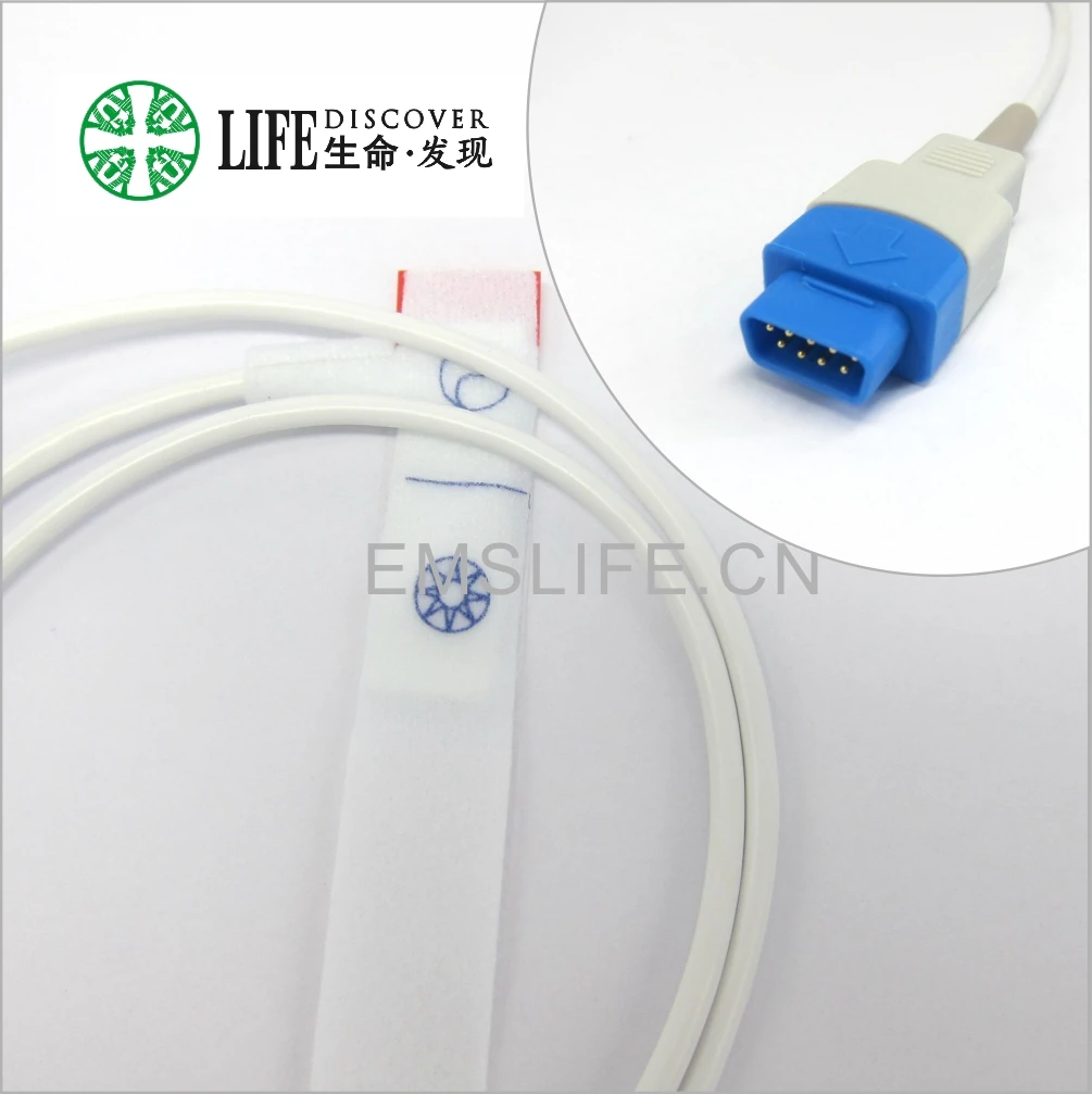 GE trusignal DB9 good quality soft velet disposable spo2 sensor for neonate,adult size 10PCS one packing