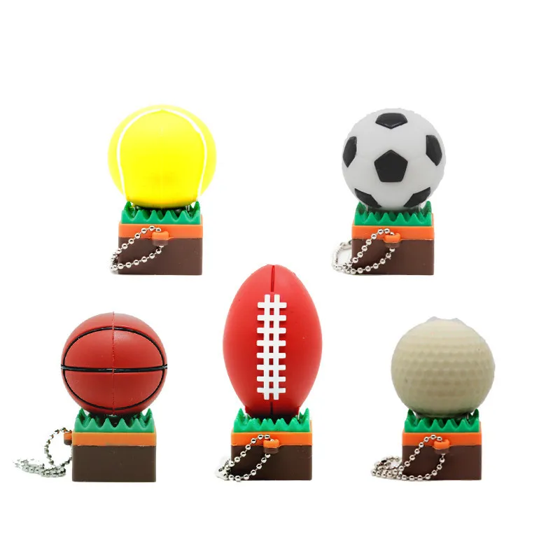 Мультфильм спортивные мячи серии USB флэш-накопитель теннисная ручка привод