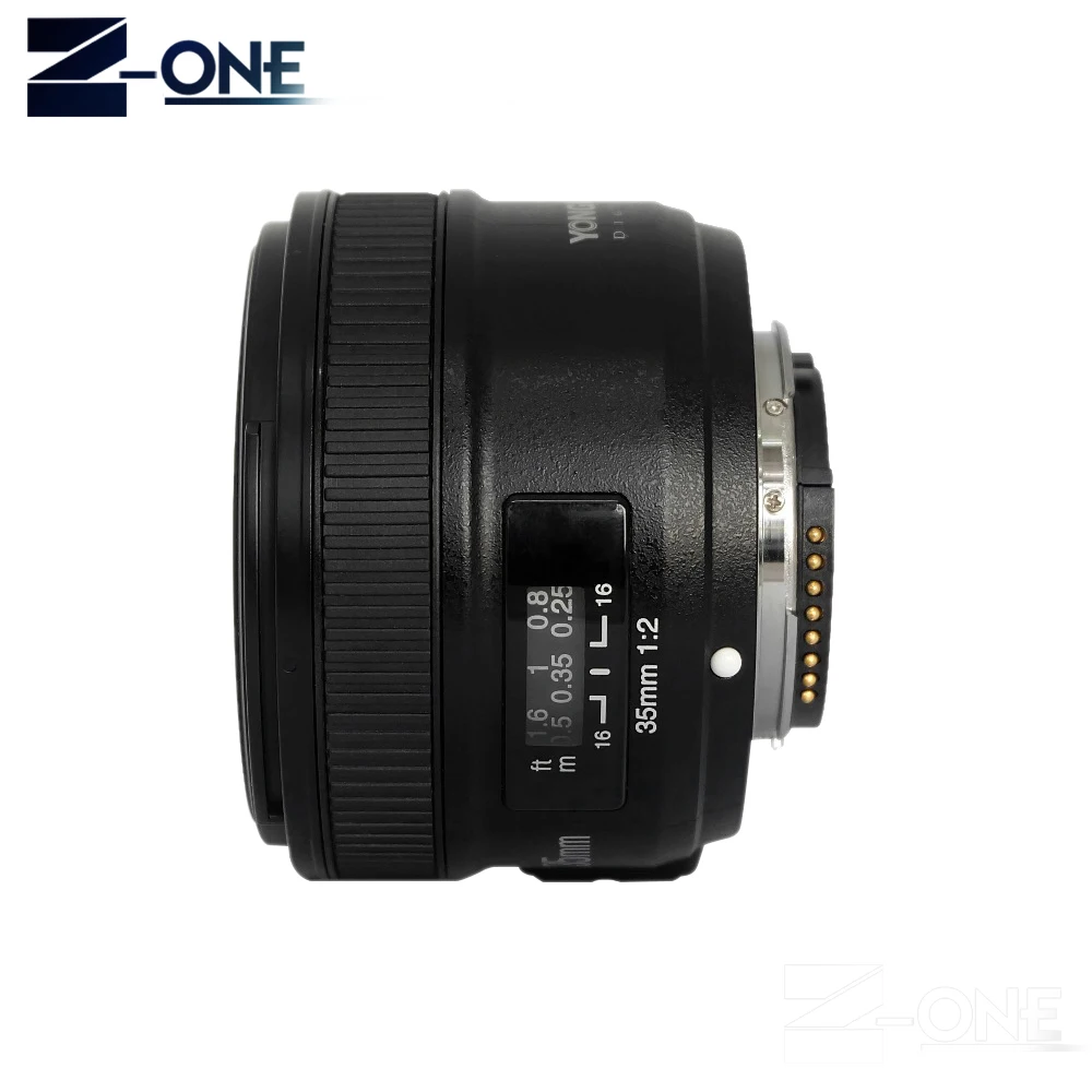 YONGNUO YN 35 мм F2 объектив камеры для Nikon Canon EOS YN35MM объективы AF MF широкоугольный 600D 60D 5DII