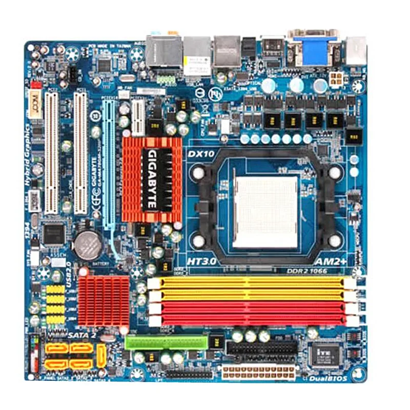 Материнская плата для Gigabyte оригинальная б/у настольная AM2 DDR2 SATA2 USB2.0 Micro ATX разъем