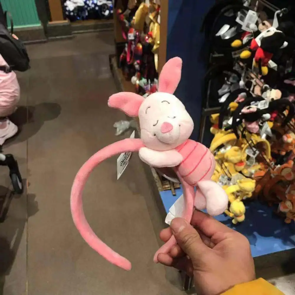 piglet Новинка Минни Микки Дональд поросенок Тигр Спящая Ститч Мария Салли медведь уши костюм косплей плюшевая повязка на голову для взрослых/детей подарок - Цвет: piglet