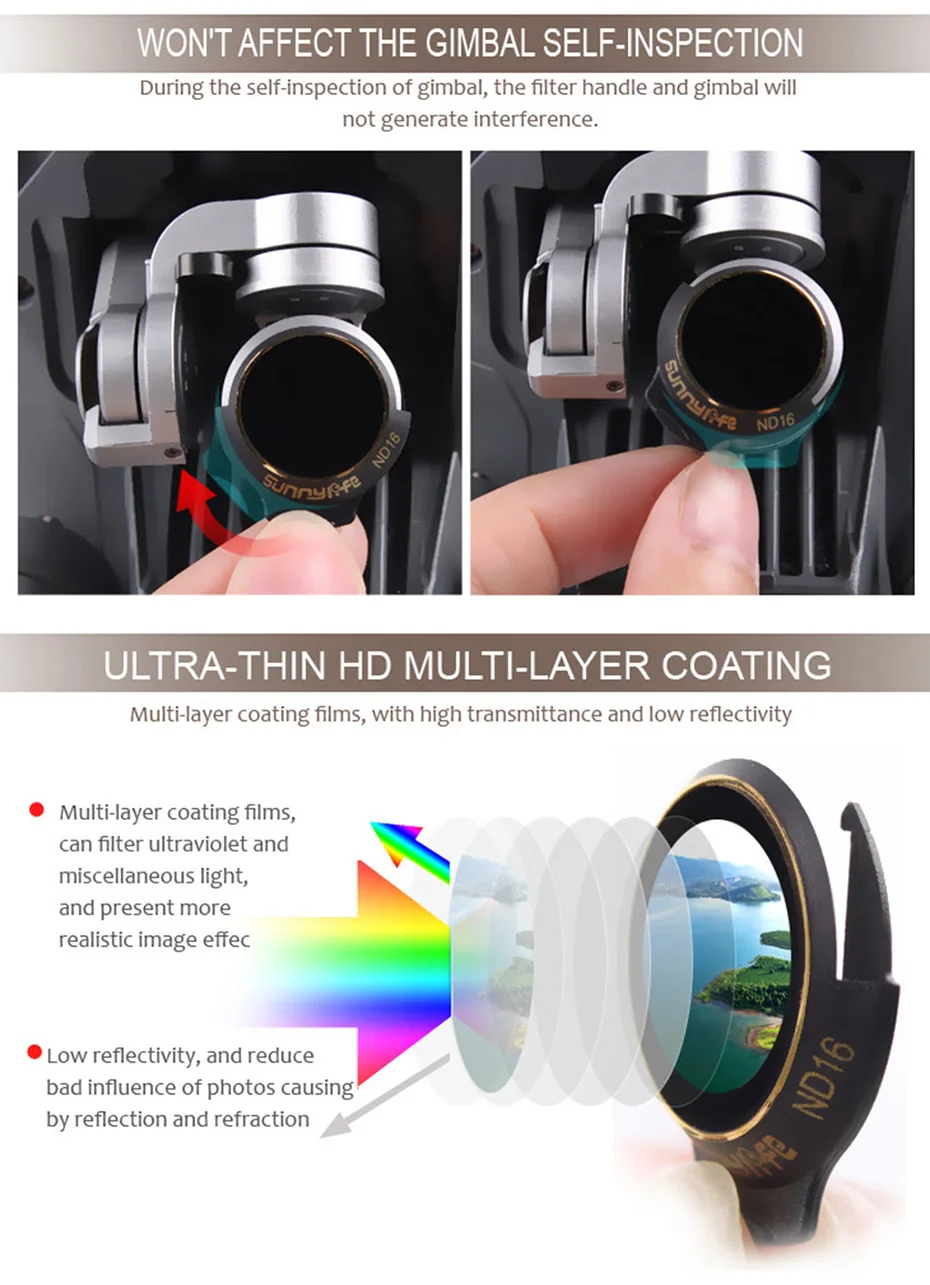 Для DJI Mavic Pro Professional/Platinum фильтр нейтральной плотности для объектива UV+ CPL+ ND4+ ND8+ ND16+ ND32 фильтр для дрона солнцезащитный чехол Аксессуары
