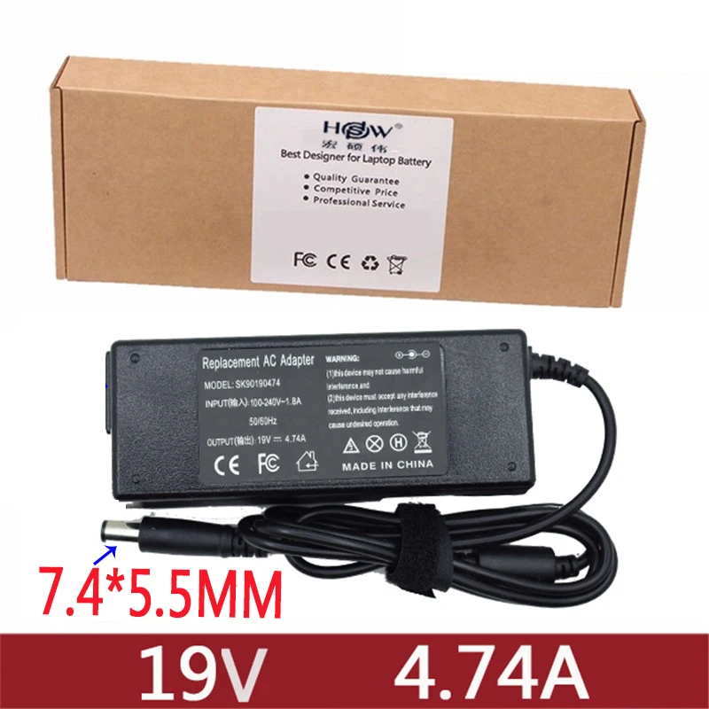 HSW 19 В 4.74A Ac Ноутбук Мощность адаптер Зарядное устройство для Hp Nc6220 Nc6230 Nc6320 Nc6400 Nx6115