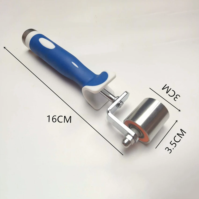 

Stainless Steel Seam Flat Pressure Roller Double Bearing Deep Texture Hand Pressure Seam Roller Wallpaper Wall Covering Tool