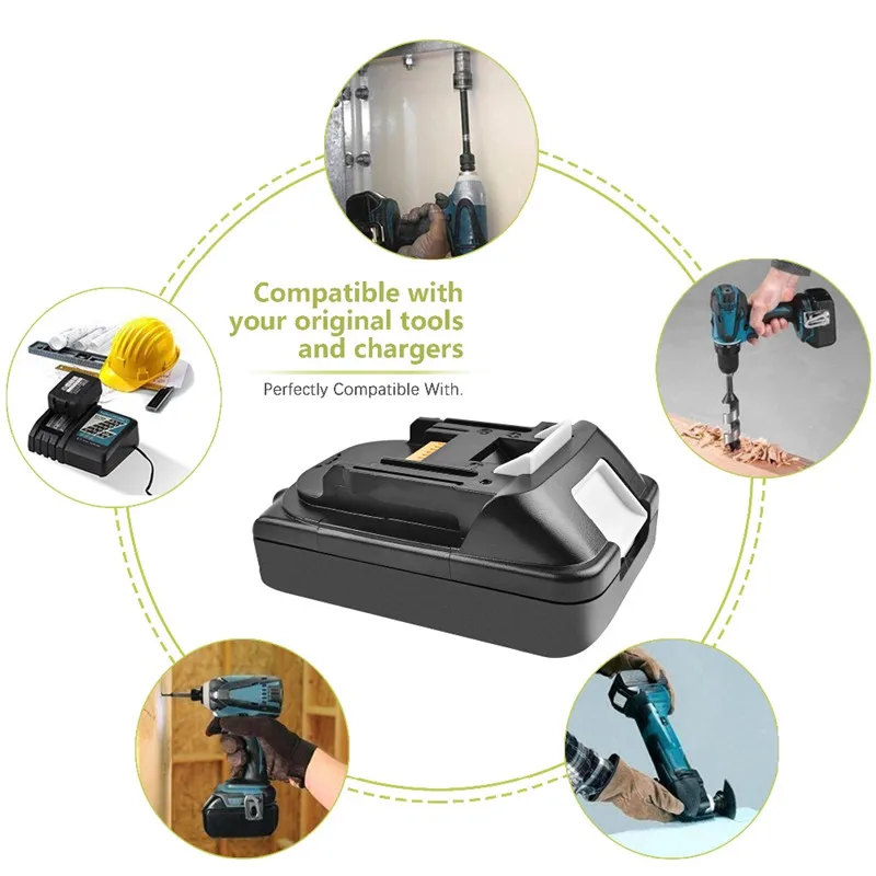 Powtree 2 упаковки сменные батареи для электроинструментов Makita BL1830 18 в 2000 мАч BL1815 BL1840