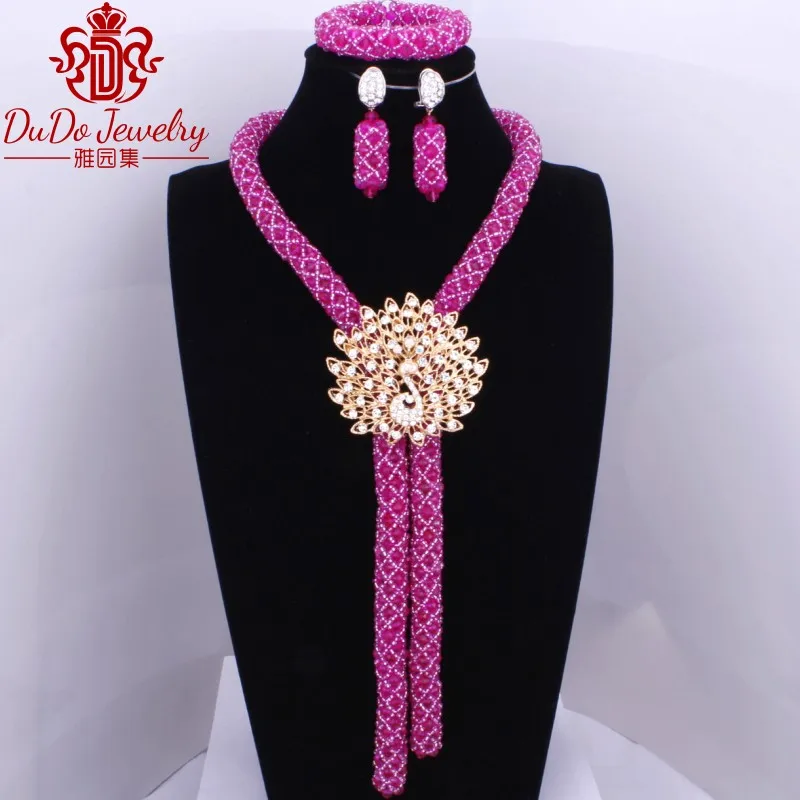 Фуксия Горячая продажа розовый Африканский нигерийский женский бисер турецкие