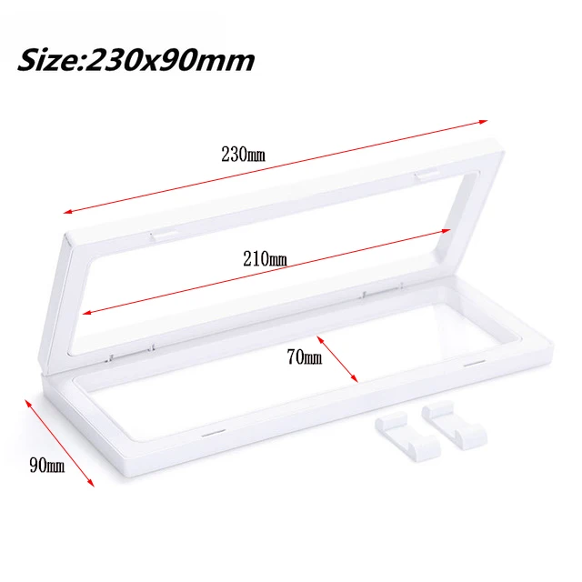 230x90mmWhite 3D плавающая рамка для фотографий, коробка для теней, дисплей для ювелирных изделий, подставка, кольцо, подвеска, держатель, защитный чехол для ювелирных изделий - Цвет: 230x90mmWhite