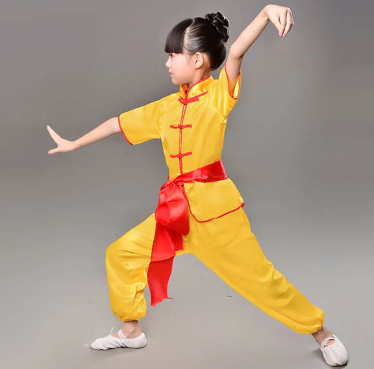 Детская одежда с коротким рукавом Tae Kwon Do Wushu Китайская традиционная для