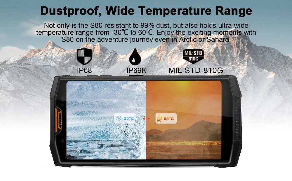 Doogee S80 IP68 Водонепроницаемый телефон 5,9" Helio P23 Восьмиядерный Android 8,1 6 ГБ+ 64 ГБ 16MP 10080 мАч цифровая рация смартфон