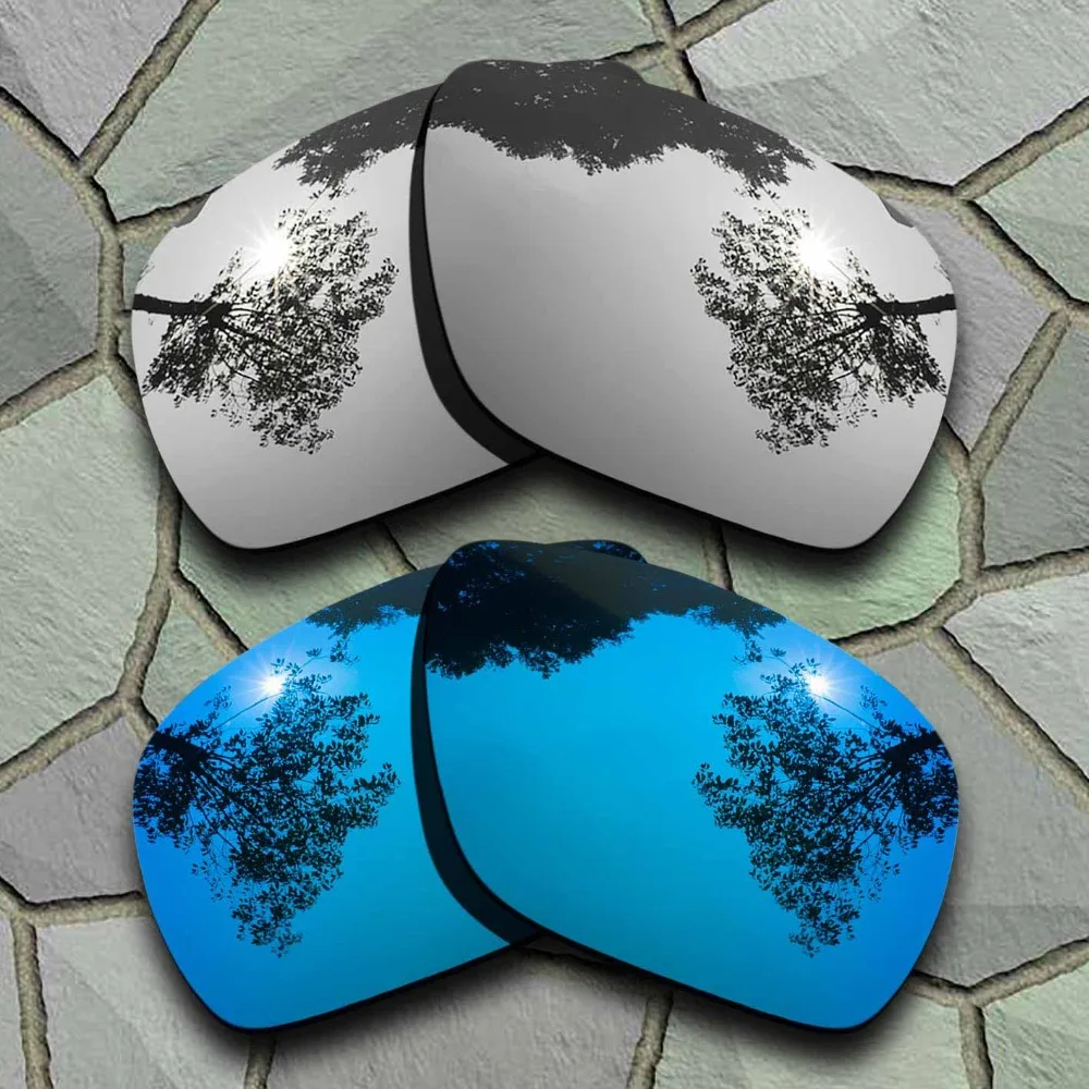 Хромированные Титановые и небесно голубые солнцезащитные очки поляризованные