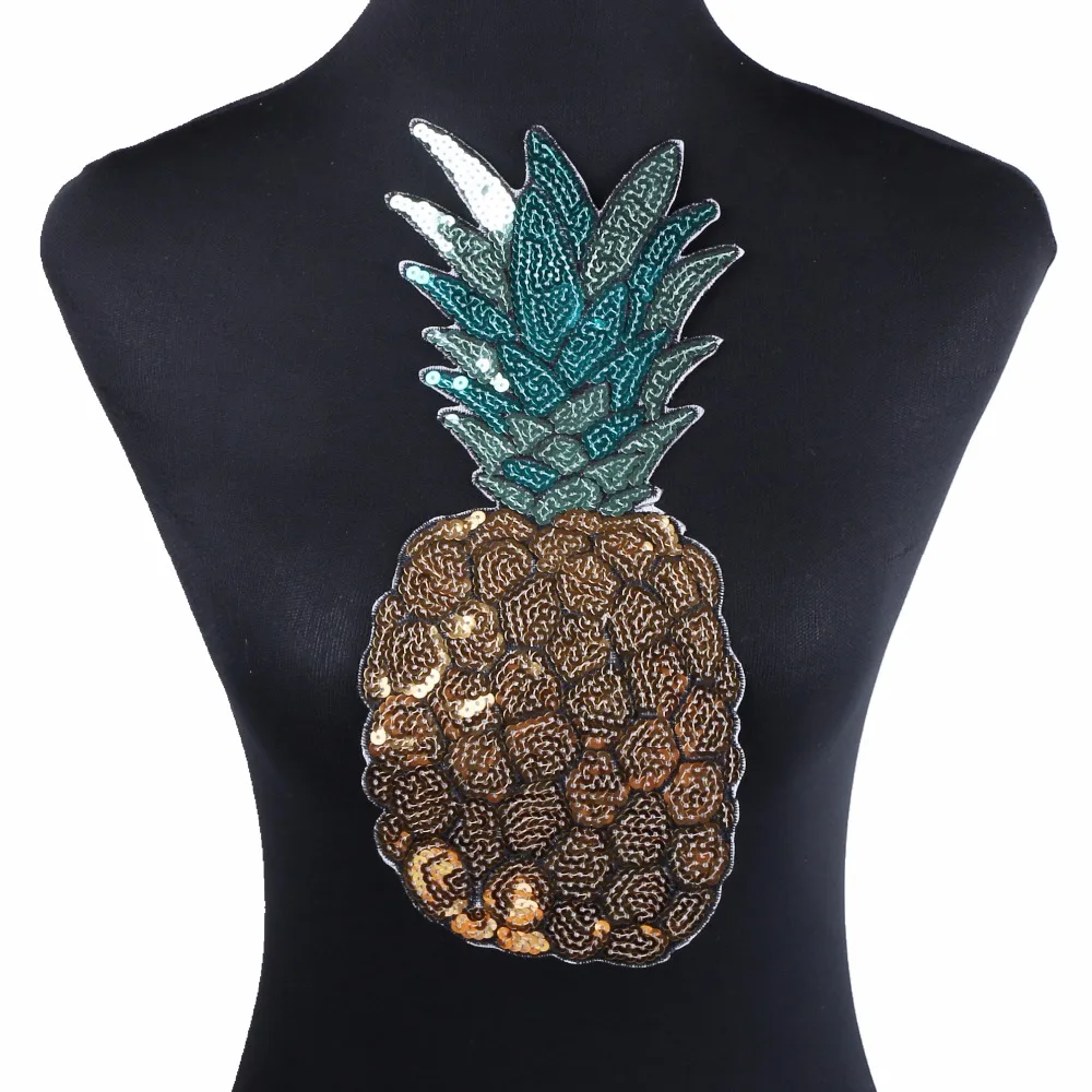 1 шт. блестящие нашивки наклейка в виде ананаса с фруктами пришивная нашивка