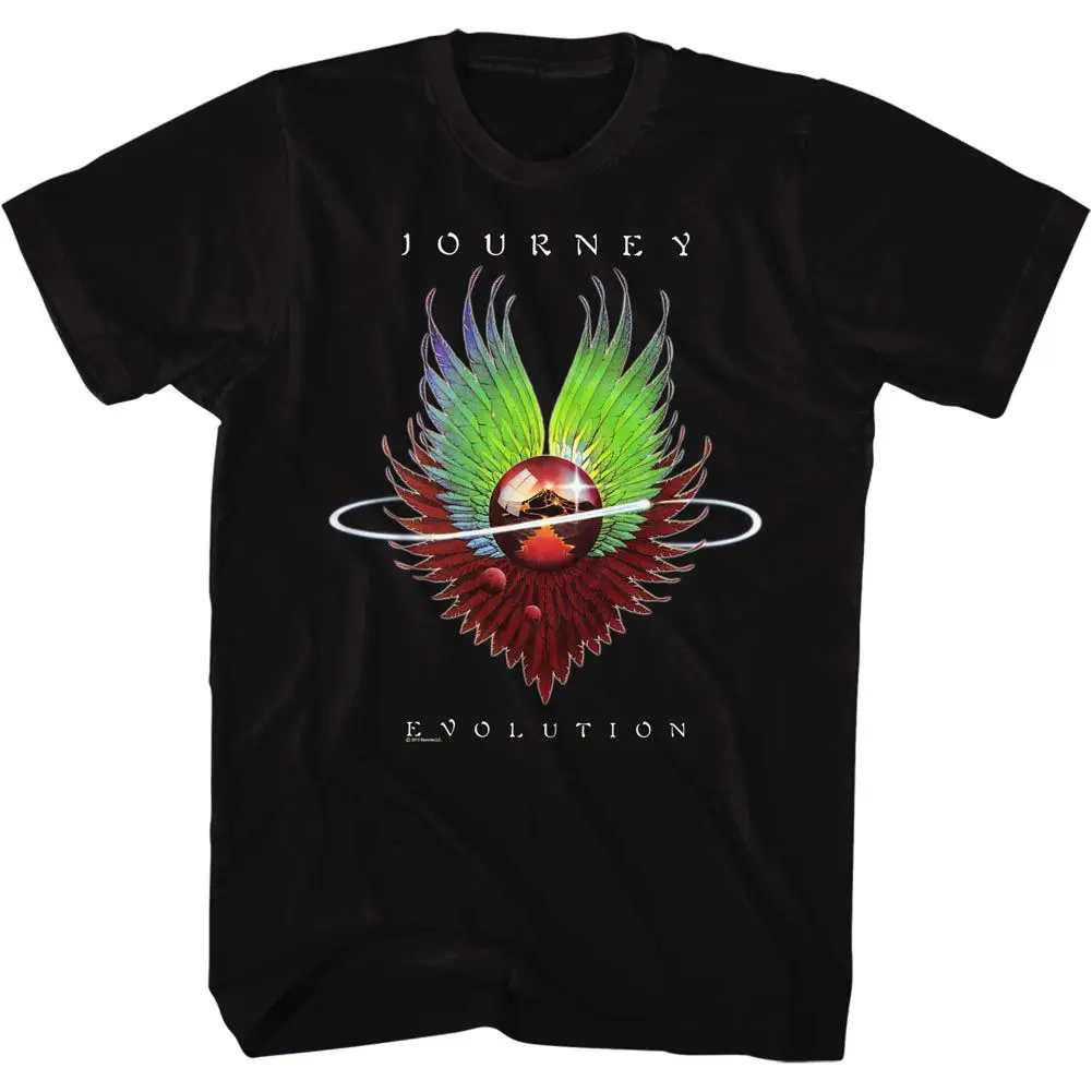 Journey Мужская Новая черная футболка EVOLUTION Steve Perry 100% хлопковая Homme Футболка мужская