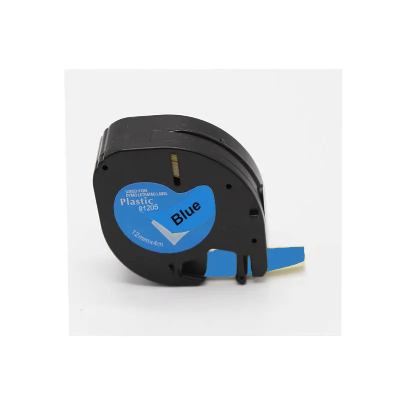 10 шт. Dymo 12 мм letratag 91205 Клейкие ленты этикетки для Labeller принтера lt91205 LT черный на