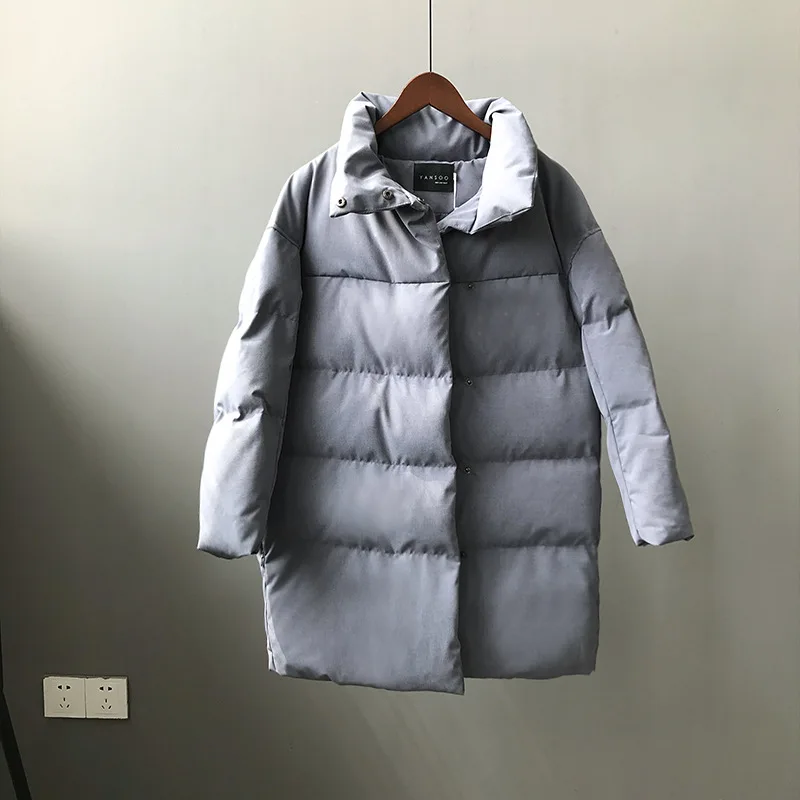 2018 Новые женщины Костюмы модная зимняя хлопковая куртка длинные хлеб платье