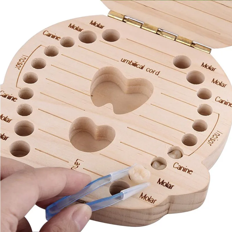 Быстро раскупаемый 1 шт. дерево зуб Коробка органайзер для молочных зубов Lanugo