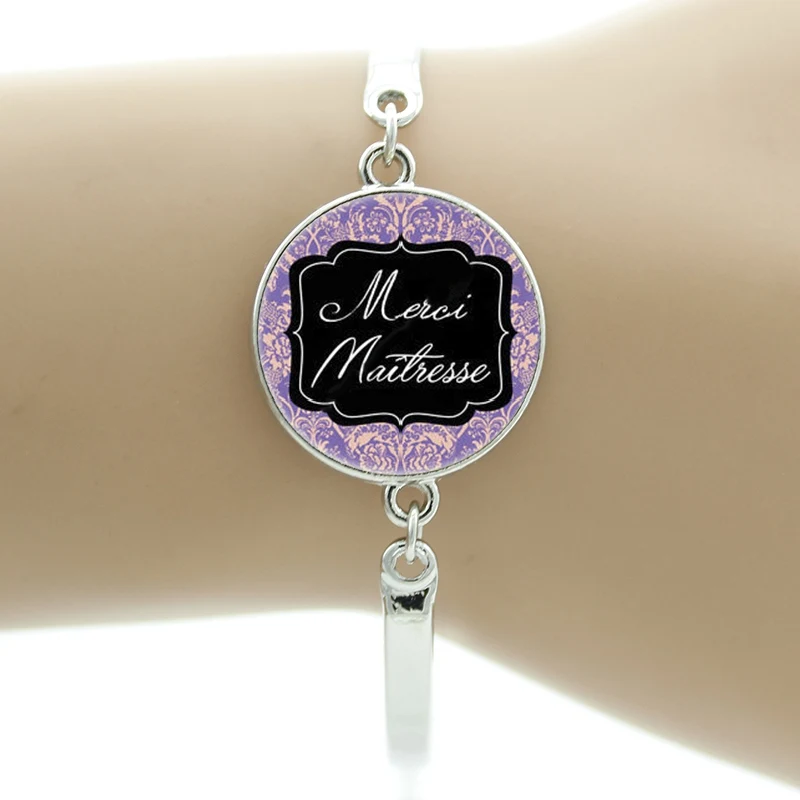 CT291 TAFREE Мужская Женская мода merci maitresse Пандоре обаятельные браслеты сделанный вручную стеклянный купол школьные подарки для учителей браслет ювелирные изделия CT280 - Окраска металла: CT291