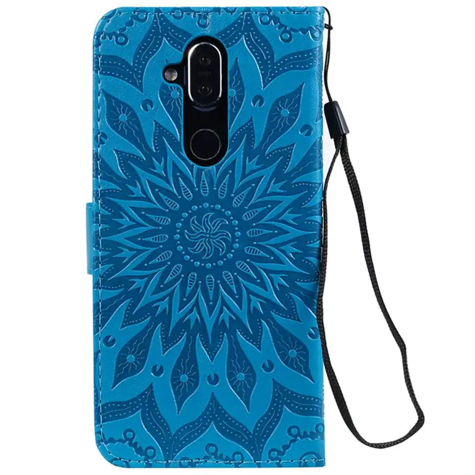 Из искусственной кожи флип чехол для Nokia 3, 5, 6, 8, 9, чистый вид кошелек с рисунками подсолнуха чехол для Nokia 1 3,1 3,2 4,2 7,1 8,1 плюс Чехол для телефона чехол