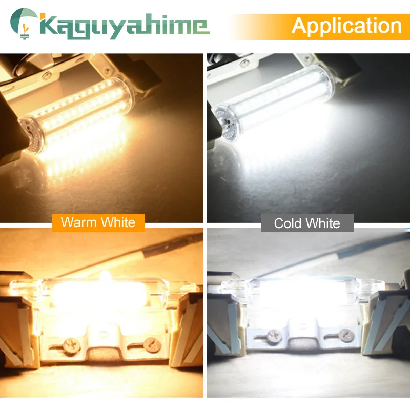 Kaguyahime SMD COB Светодиодная лампа R7S J78 J118 J135 переменный ток 110 В 220 Регулируемая
