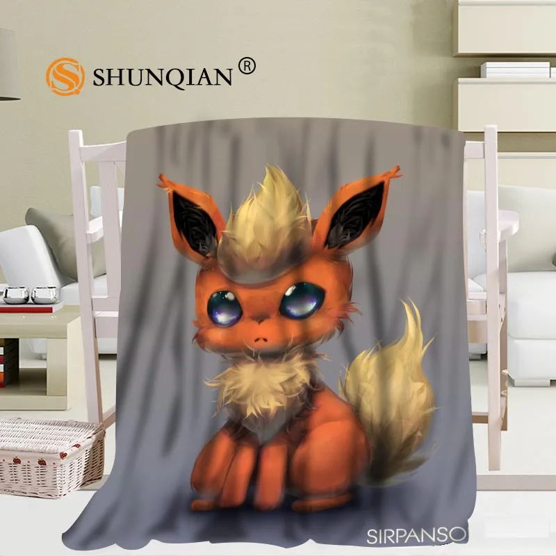 Blanket Изготовленный На Заказ Umbreon Покемон Иви одеяла из фланелевой ткани 56x80 дюймов 50X60 дюймов 40X50 дюймов одеяло для дивана, кровати для детей взрослых теплое одеяло - Цвет: Blanket