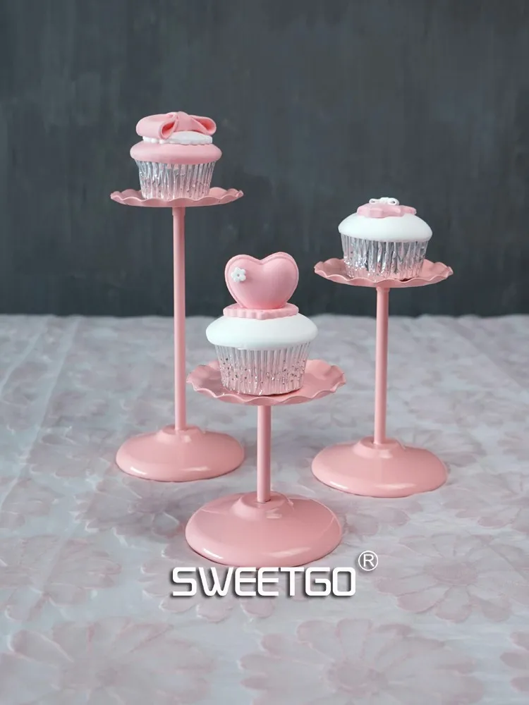 SWEETGO мини чашка кекс стенд с ПК купол крышка розовый торт инструменты для украшения свадебного стола формы для выпечки Кухня, столовая и бар