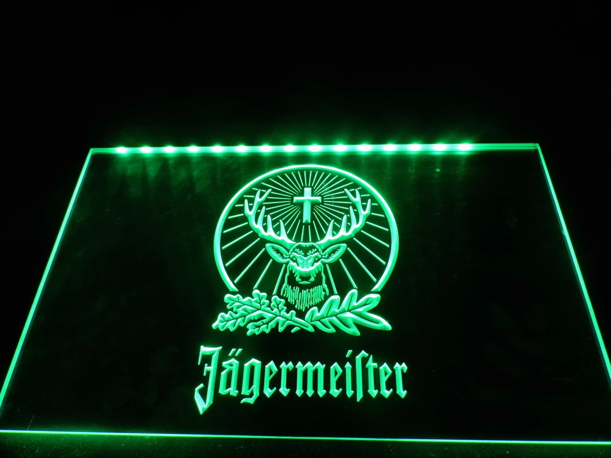 LR001 Jagermeister светодиодный светильник неоновая световая вывеска подвесной знак