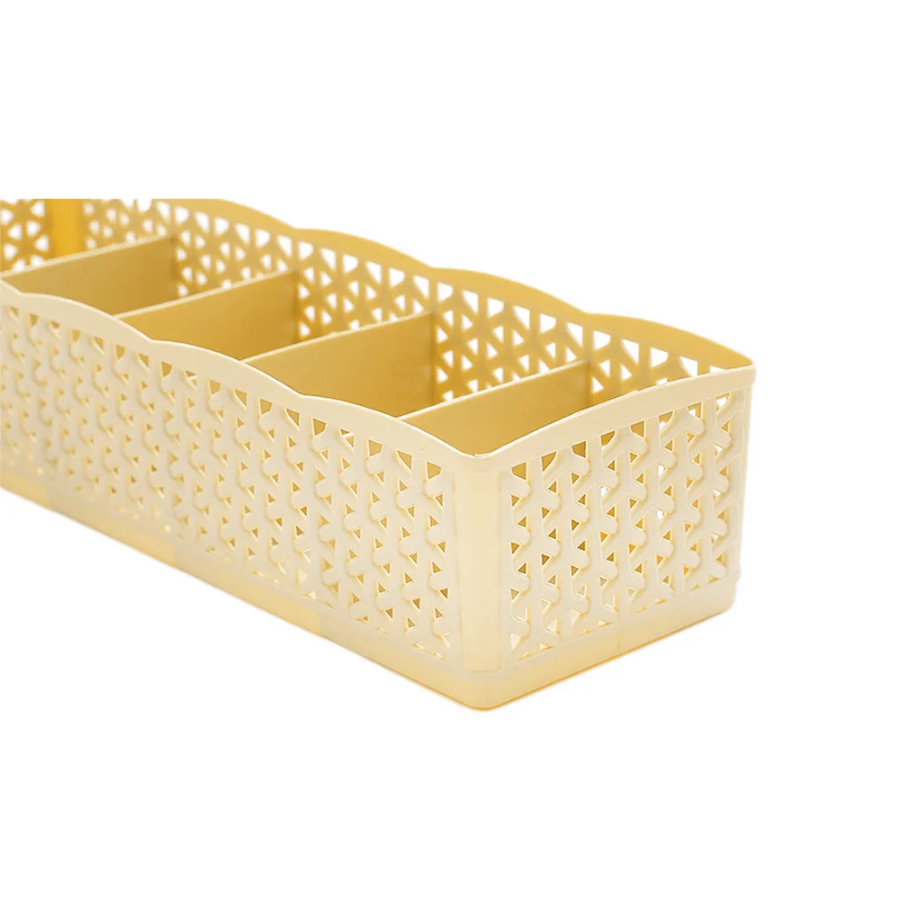 Пластиковый Органайзер с 5 ячейками коробка для хранения ящик галстуков