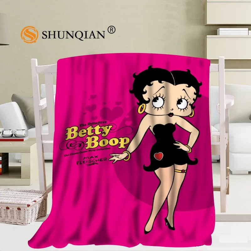 Economici Custom Betty Boop Corallo Coperte Di Viaggio Divano Falafel Coperte Morbidi Caldo 56x80 Pollici 50X60inch 40X50inch