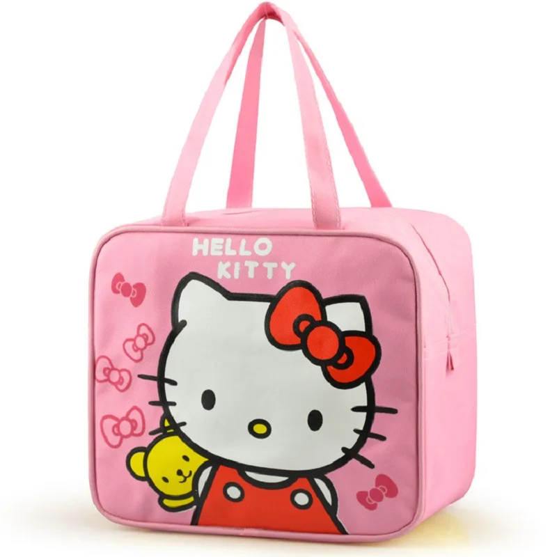 Розовый hello kitty My Malody, для девочек, с хлопковой изоляцией, сумка для обеда для детей, школьная женская сумка для обеда, сумки для пикника, сумка для еды