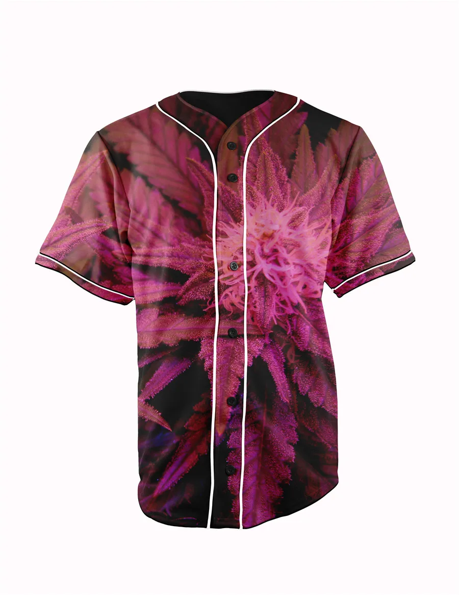 

Real US American Size pink og high quality 3D Sublimation Print Button up Jersey plus size 3xl 4xl 5xl 6xl