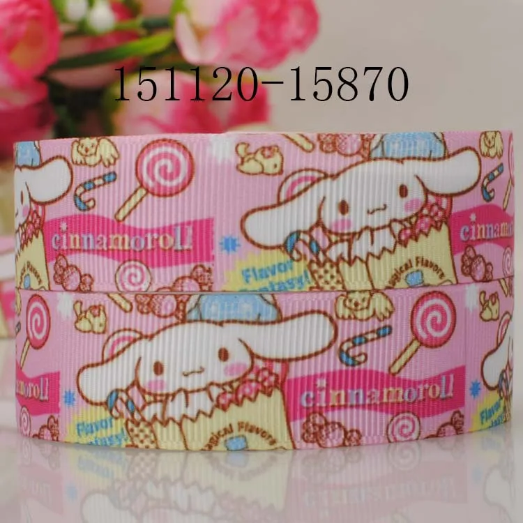 10yards-different sizes-cute Japanese cartoon ribbon printed Grosgrain ribbon 151120-15870 - Color: 151120-15870