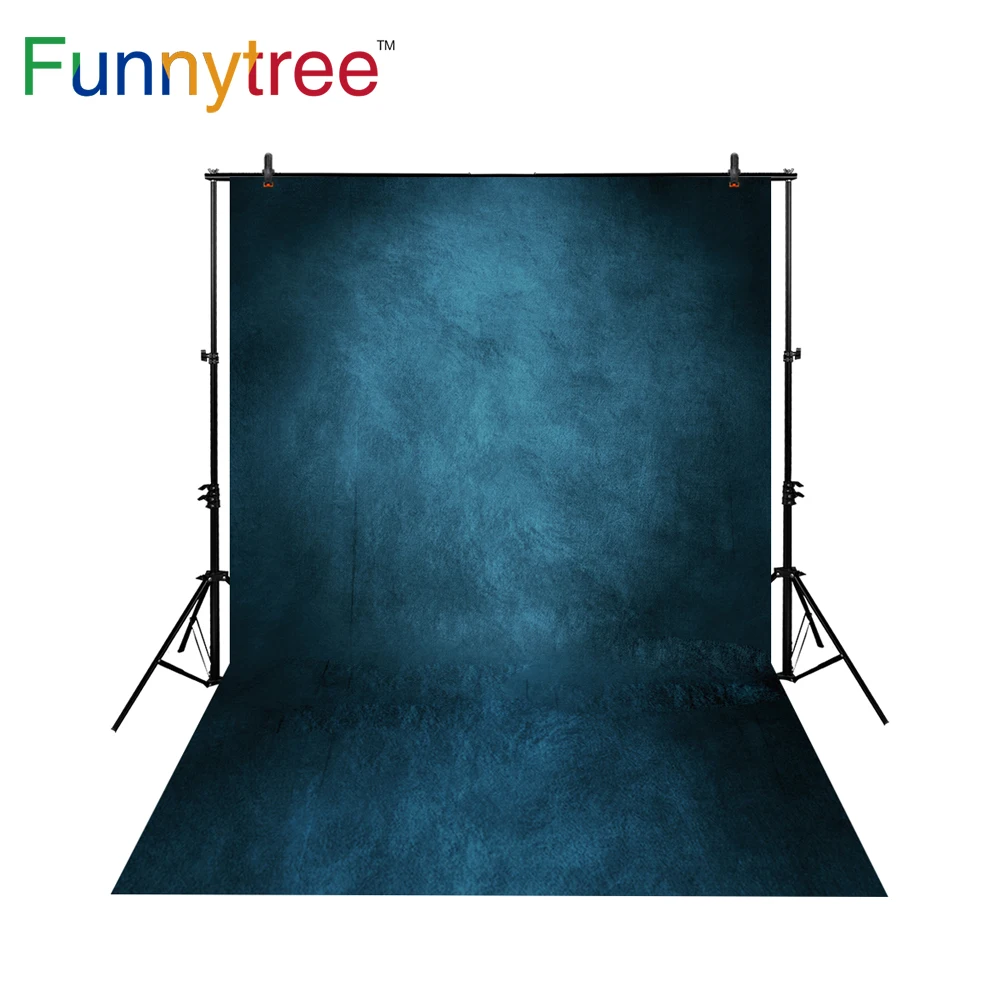Фон для фотосъемки Funnytree тонкий виниловый темно-синий фон помещений компьютерная