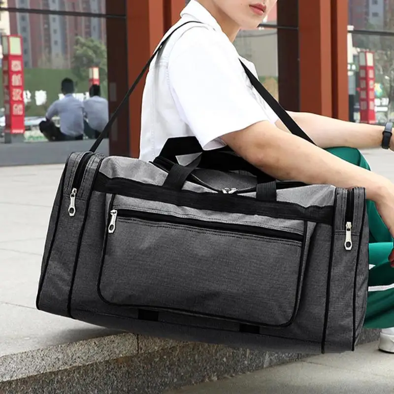 

Hot Sports Bag Training Gym Bag Leisure Travel Fitness Handbag Large Capacity Nylon Portable Travel Bag Unisex Sporting Tote