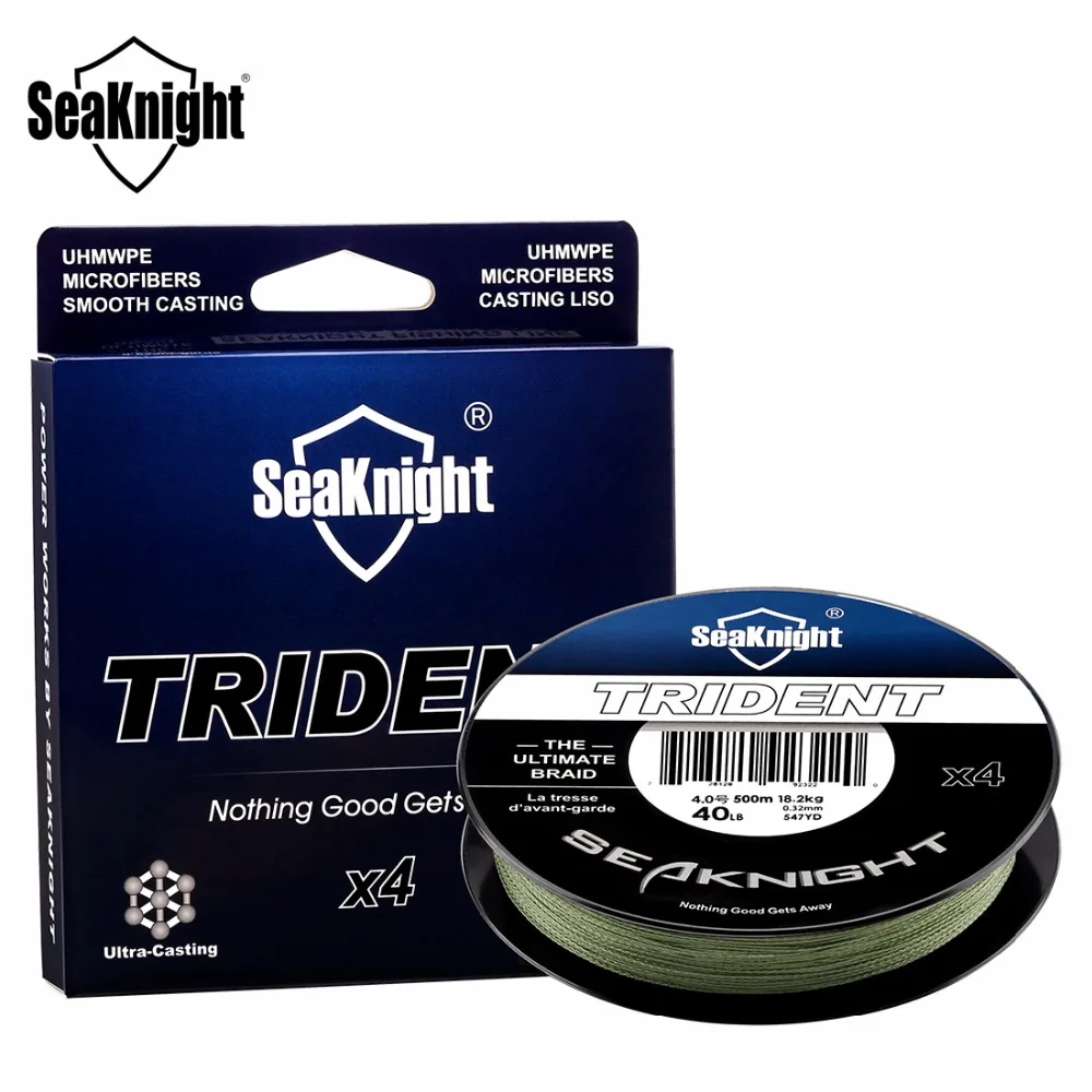 Рыболовная плетеная леска SeaKnight TRIDENT 500 м 4 нити 8 80lb|Рыболовные лески| |