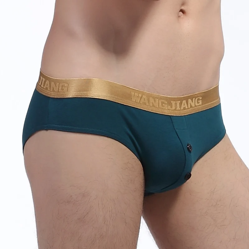 WJ Брендовое Мужское нижнее белье из хлопка сексуальные трусы с сумкой для пениса