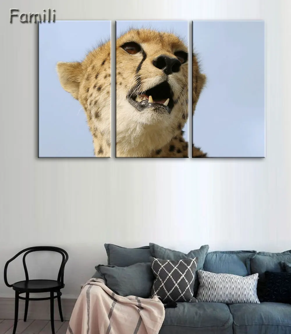 Настенная картина Гепард В дереве 3 шт./компл.|wall pictures|prints paintinghd prints |