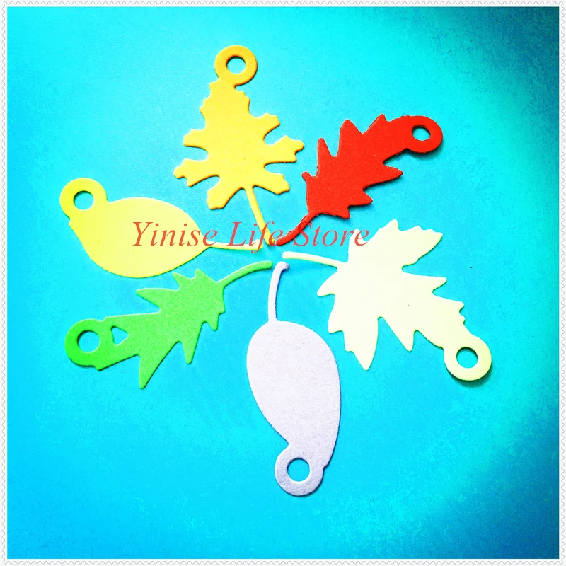 YINISE металлические режущие штампы для трафареты скрапбукинга листья тег карточки