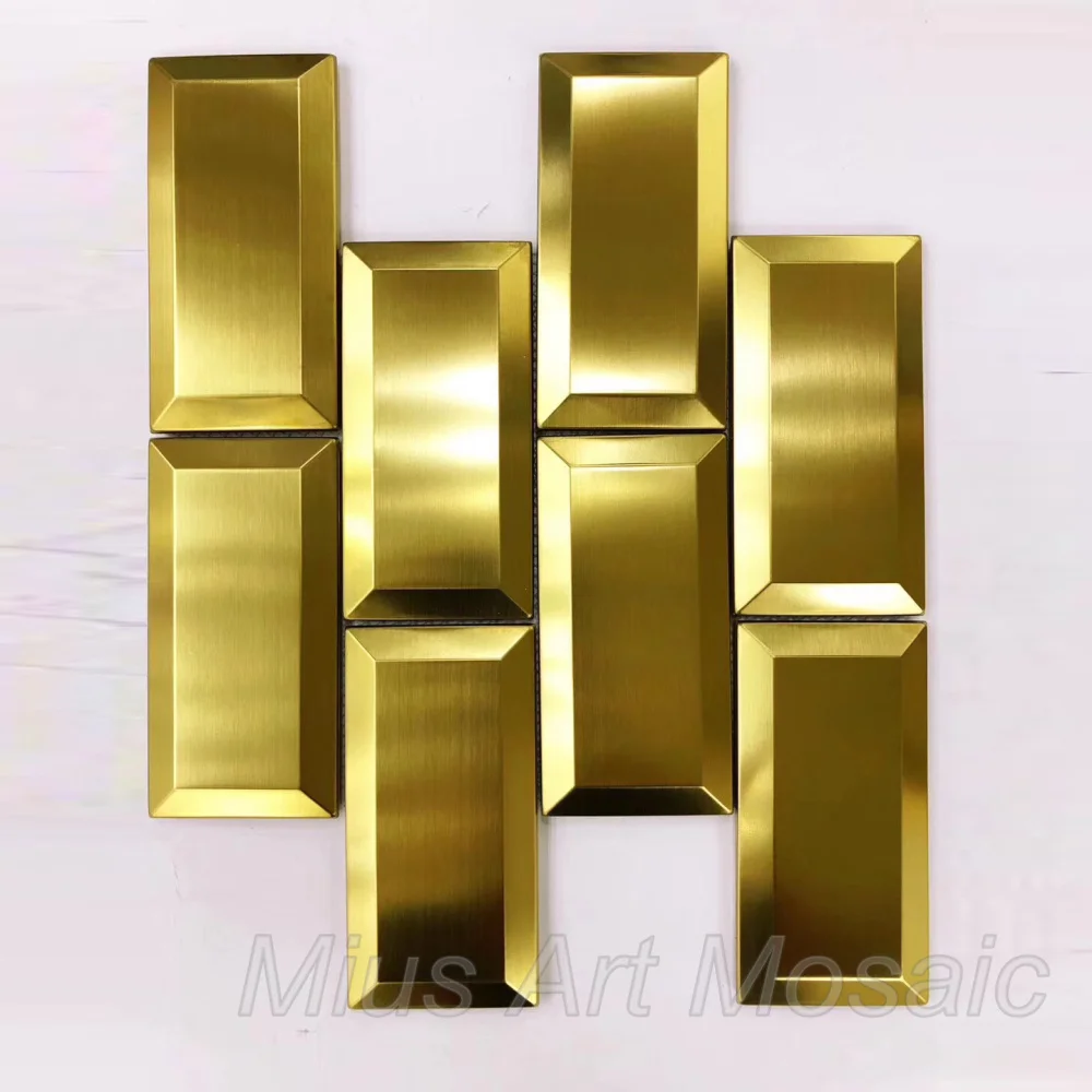 

Gold Stainless Steel Metal Mosaic Tile