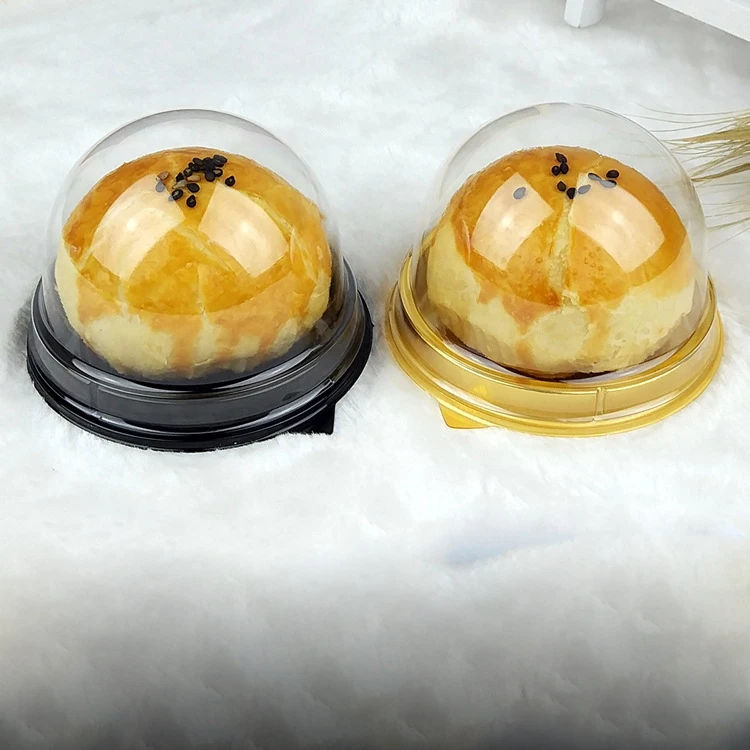 10 шт./компл. круглый Пластик Cake Box один человек луна торт лоток Коробки Mooncake ПВХ