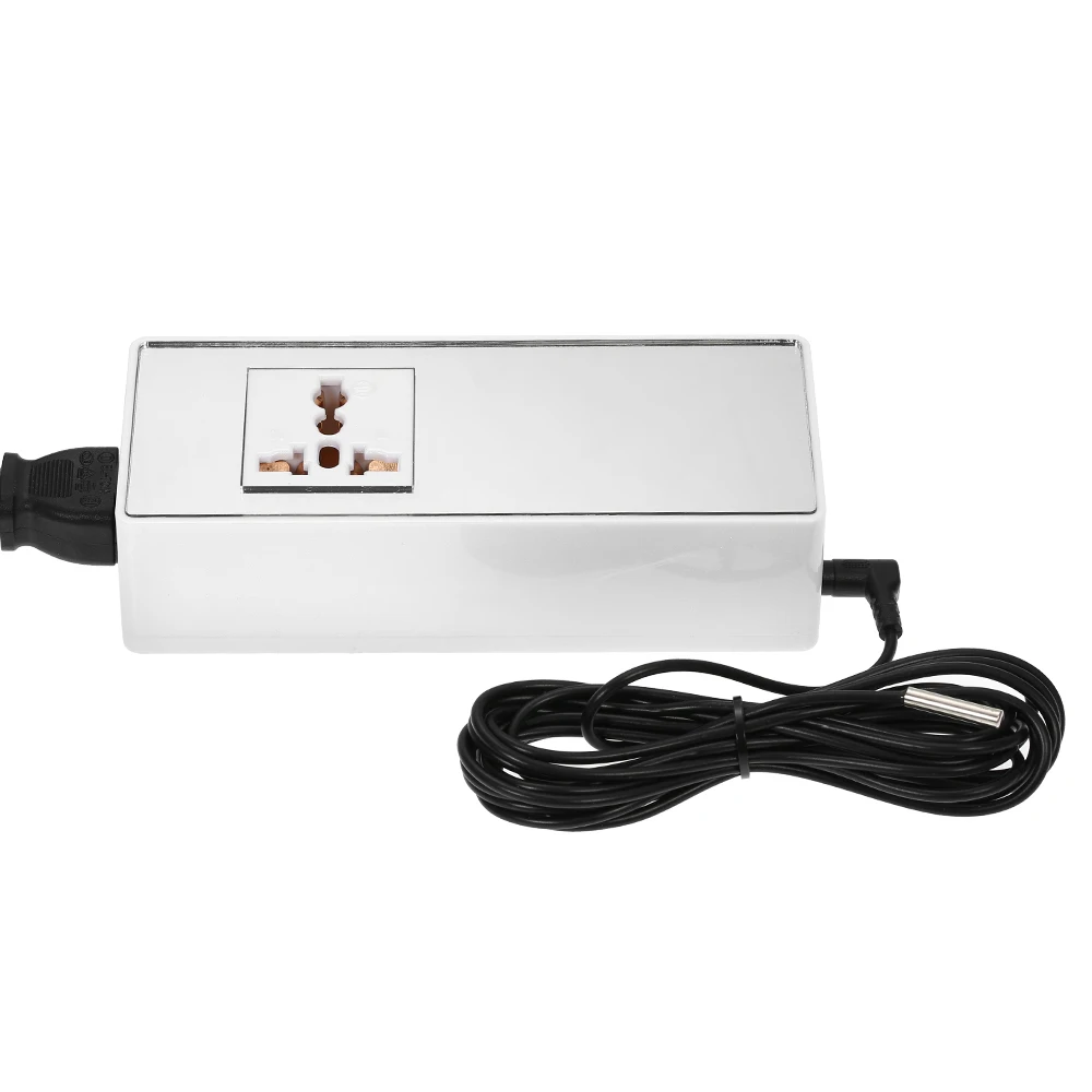 

10A LCD Digital Temperature Controller Thermostat for Heating Cooling Control with NTC Temperature Sensor Mirror Surface AC