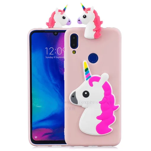 TRISEOLY для Xiaomi Redmi Note 7 Чехол Redmi 7 3D стерео патч мягкий силиконовый бампер набивной чехол с изображением животного для телефона Xiomi Redmi Note7