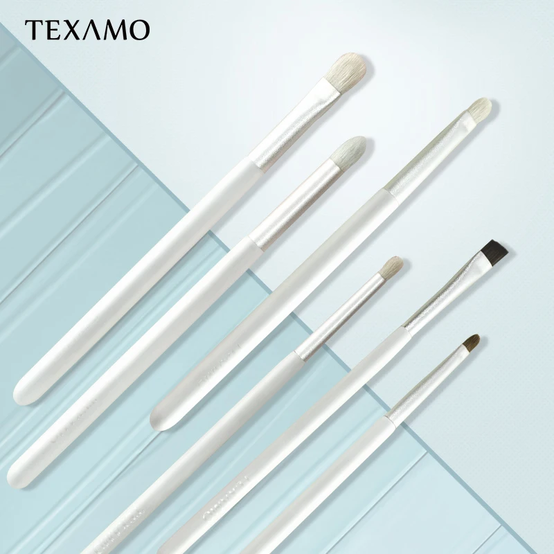 Texamo 6 шт. макияж для глаз набор начинающих кисти инструментов Тени век подводка