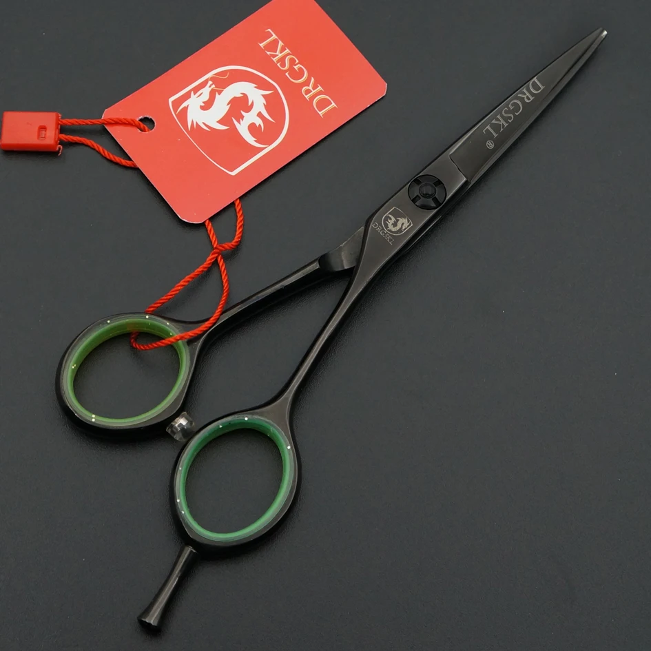 Парикмахерские ножницы DRGSKL улучшенные 440C для стрижки волос черной краской 5/6 дюйма модельные ножницы для парикмахеров от AliExpress WW