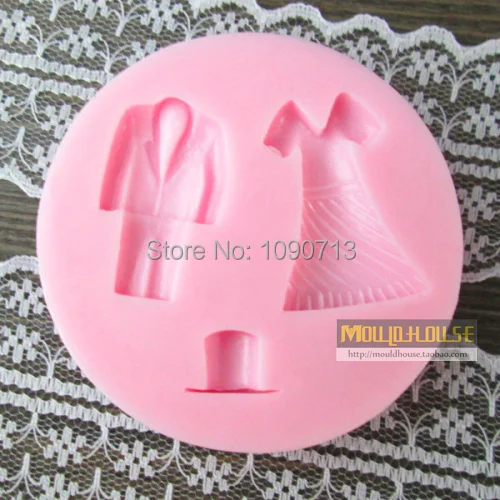 Free Shipping 1 X Tuxedo Bridal Veil Hat Fondant Cake Molds Soap Chocolate Mould Cookies Decoration Mold For Kitchen Baking | Дом и сад